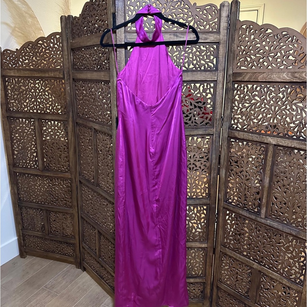 NEW Nicholas Ramina Halter Neck Gown in Ruby - Picture 4 of 5